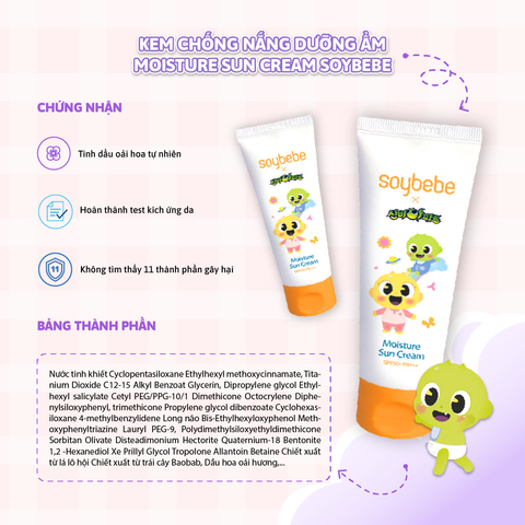 Combo QUÀ TẶNG SOYBEBE Sữa Tắm Gội & Lotion dưỡng ẩm Thuần Chay & Kem Chống Nắng Dành Cho Bé Chàm Sữa, VDCĐ,Nhạy Cảm