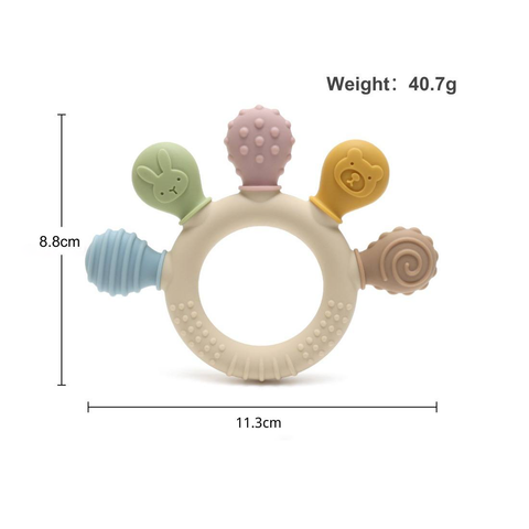 Gặm nướu Silicon cao cấp không BPA hình chiếc nhẫn cho bé Little Bykker Đan Mạch