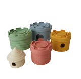 Đồ chơi xếp lâu đài chồng cốc Silicone cao cấp cho bé học tập rèn luyện trí thông minh Little Bykker Đan Mạch