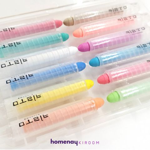 Combo 12 Bút Tô Màu Hàn Quốc, Bút Viết Cho Bảng Nam Châm, Bút màu tẩy xóa dễ dàng – Kiroom