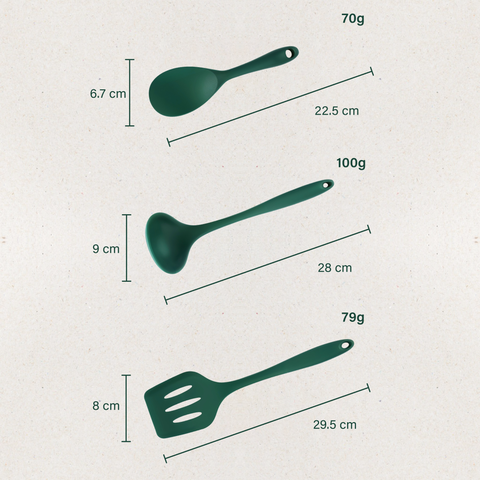 Dụng cụ làm bếp Silicone cao cấp chống dính và chịu nhiệt độ cao Little Bykker Đan Mạch