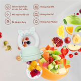 Túi nhai Silicone cao cấp cho bé Không BPA có khóa an toàn Little Bykker Đan Mạch