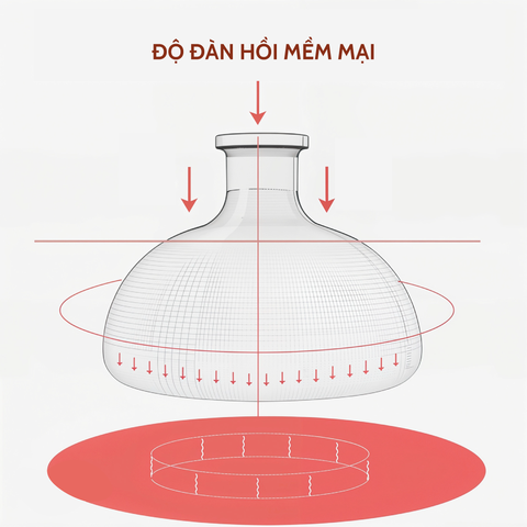 Cốc vỗ lưng Macaron Silicone hỗ trợ ợ hơi cho bé Little Bykker Đan Mạch