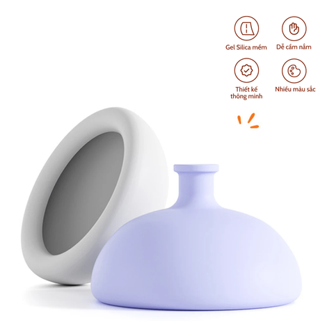Cốc vỗ lưng Macaron Silicone hỗ trợ ợ hơi cho bé Little Bykker Đan Mạch