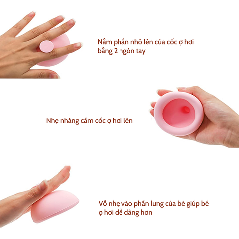 Cốc vỗ lưng Macaron Silicone hỗ trợ ợ hơi cho bé Little Bykker Đan Mạch