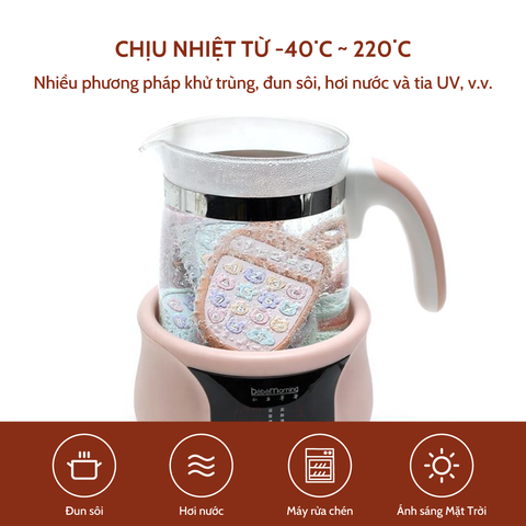 Gặm nướu Silicone cao cấp Không BPA hình Điện thoại Thỏ đồ chơi cho bé Little Bykker Đan Mạch
