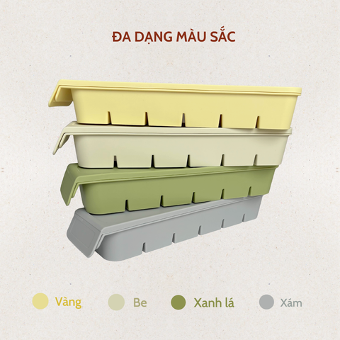 Khay 6 ngăn trữ đông đồ ăn dặm cho bé/Khay đá Silicone cao cấp chịu nhiệt cao Little Bykker Đan Mạch - 45g/ngăn