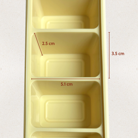 Khay 6 ngăn trữ đông đồ ăn dặm cho bé/Khay đá Silicone cao cấp chịu nhiệt cao Little Bykker Đan Mạch - 45g/ngăn