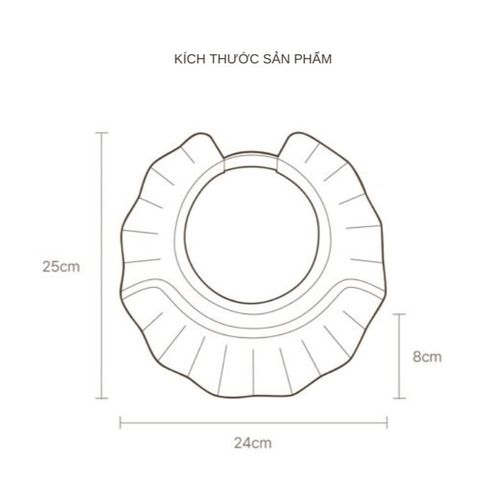 Mũ tắm chắn nước bảo vệ mắt và tai Malang Honey cho bé có thể điều chỉnh vòng đầu, không làm chặt tóc bé