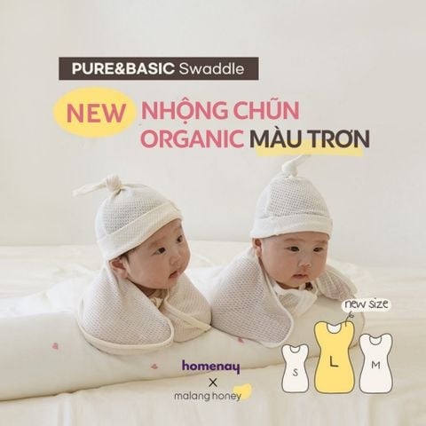 Nhộng chũn Malang Honey Vải Tre Bamboo và Vải Mesh lưới Chính Hãng Hàn Quốc (Mẫu mới)