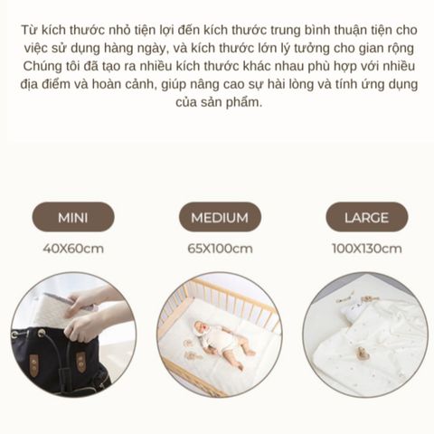 Thảm chống thấm cho bé Malang Honey giúp bé ngủ ngon hơn mát lạnh mềm mại không thấm nước giúp bé ngủ ngon