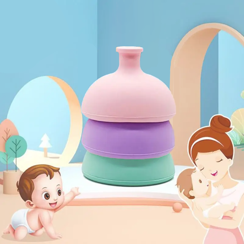 Cốc vỗ lưng Macaron Silicone hỗ trợ ợ hơi cho bé Little Bykker Đan Mạch