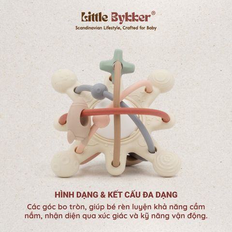 Gặm nướu Silicone Cao cấp Galaxy Dải ngân hà Vũ trụ Little Bykker Đan Mạch 2 phiên bản