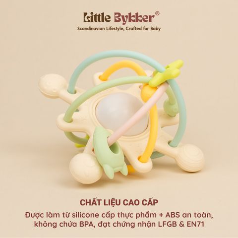 Gặm nướu Silicone Cao cấp Galaxy Dải ngân hà Vũ trụ Little Bykker Đan Mạch 2 phiên bản