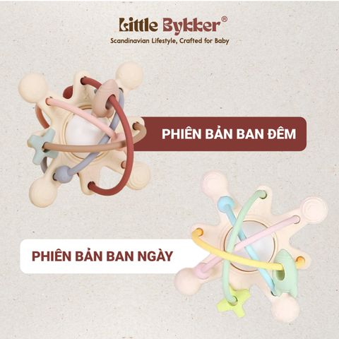 Gặm nướu Silicone Cao cấp Galaxy Dải ngân hà Vũ trụ Little Bykker Đan Mạch 2 phiên bản