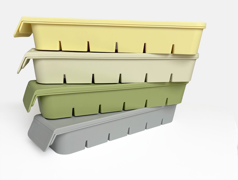 Khay 6 ngăn trữ đông đồ ăn dặm cho bé/Khay đá Silicone cao cấp chịu nhiệt cao Little Bykker Đan Mạch - 45g/ngăn