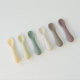 Muỗng ăn dặm cho bé Bluemama Modui BLW Silicone bạch kim - Made in Korea