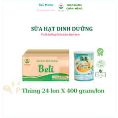 Sữa hạt dinh dưỡng Beli thuần chay tăng cường Sức Khỏe đẹp da dáng thon thương hiệu Beli Home ( Thùng 18 Hộp ) thương hiệu Beli Home ( Thùng 24 lon)