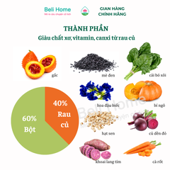 Mỳ cầu vồng rau củ Beli Home 250 gram