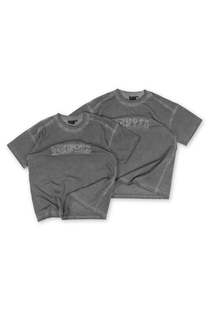 MENTAL DESTROYED WASHED GREY T-SHIRT