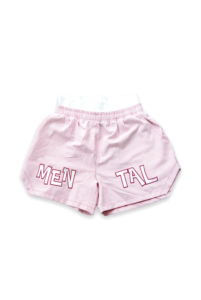MENTAL VACATION PINSTRIPE SHORTS