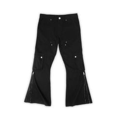 MENTAL FLARED ZIPPER CARGO PANTS