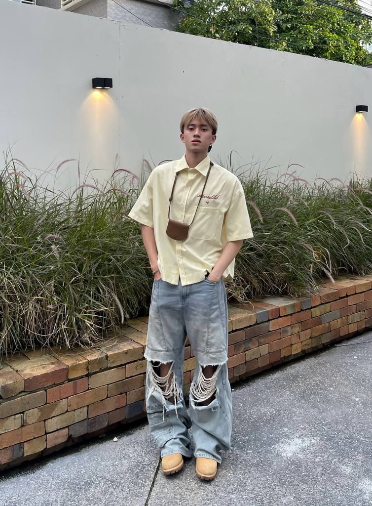 MENTAL VACATION PINSTRIPE SHIRT