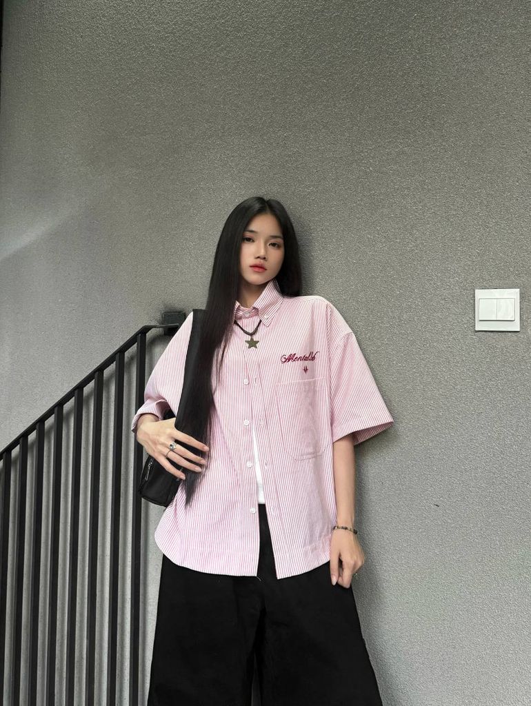 MENTAL VACATION PINSTRIPE SHIRT