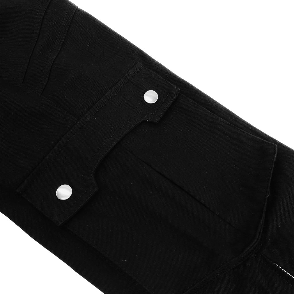 MENTAL FLARED ZIPPER CARGO PANTS