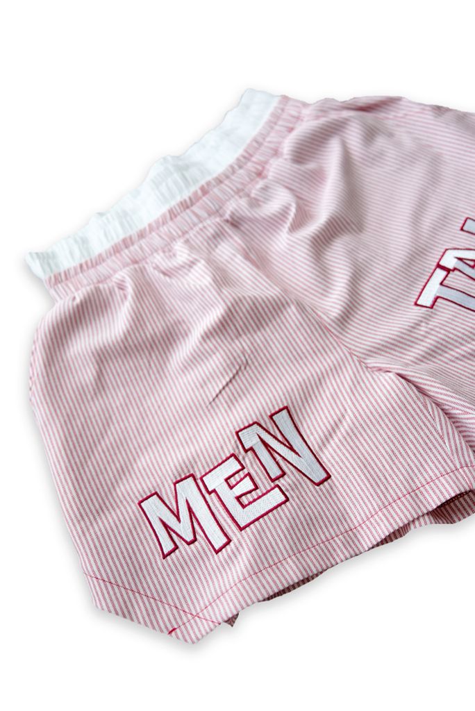 MENTAL VACATION PINSTRIPE SHORTS