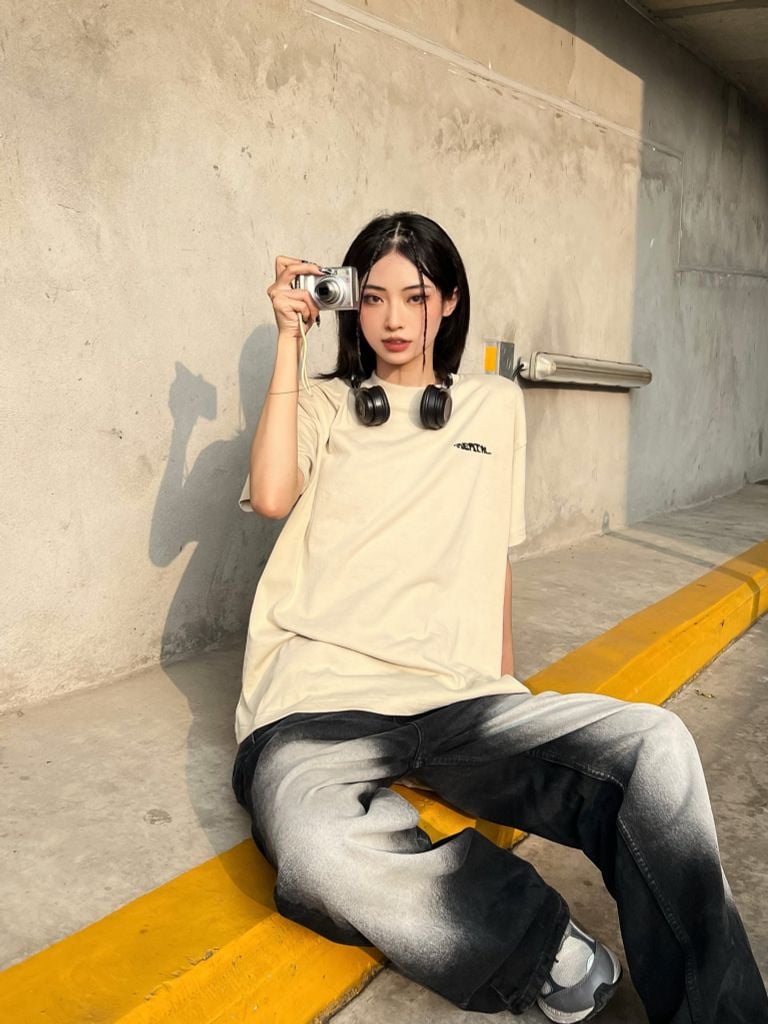 MENTAL EVERYDAY BOXY T-SHIRT /POWDER/