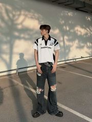 MENTAL COMBINE FOOTBALL POLO SHIRT BOXY