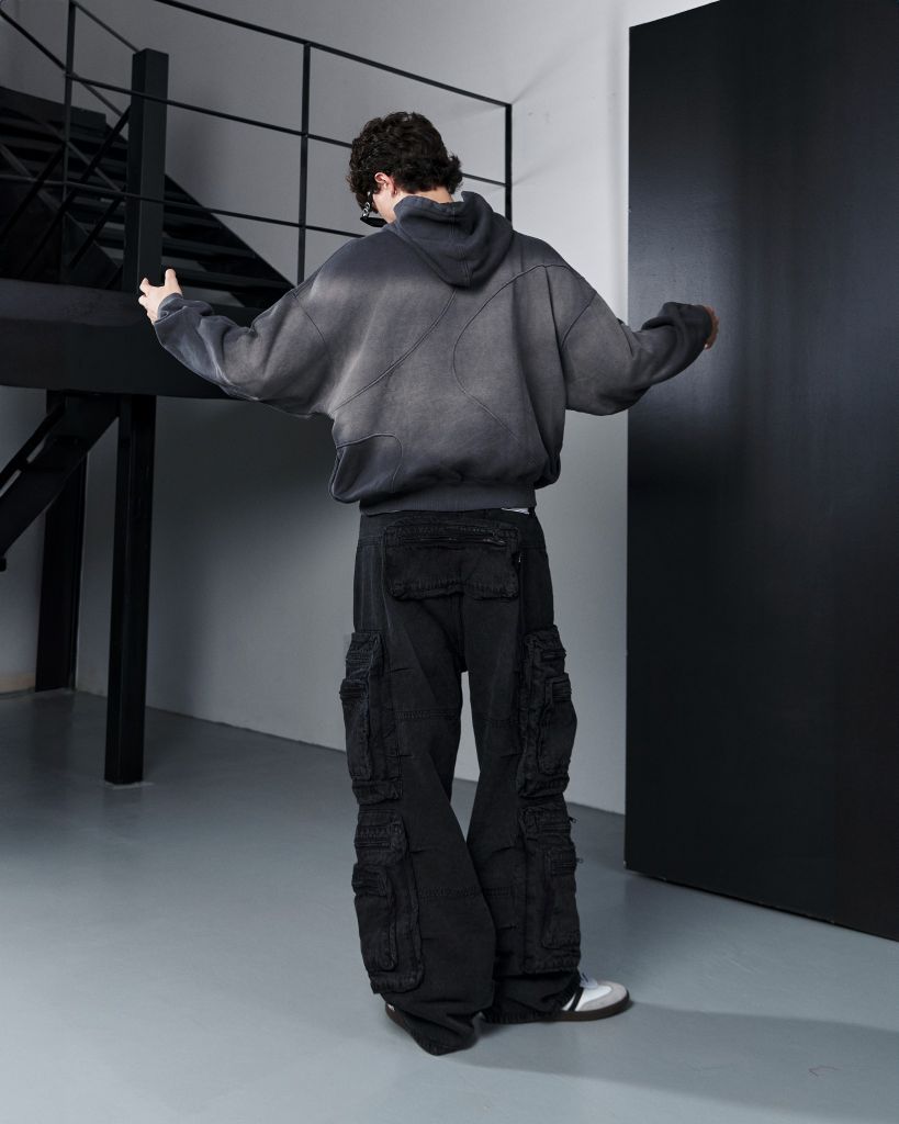 MENTAL EMBROIDERY WASH BOXY HOODIE