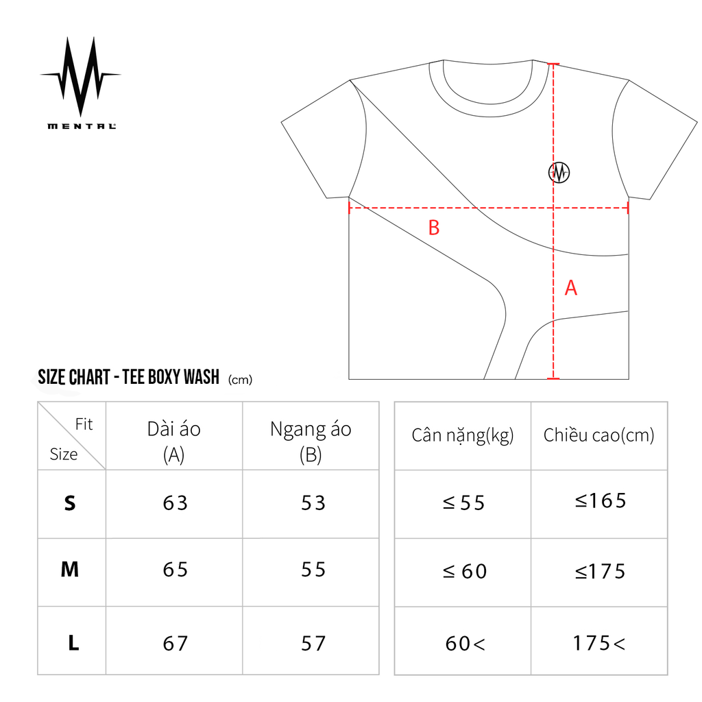 MENTAL EMBROIDERY WASH BOXY T - SHIRT