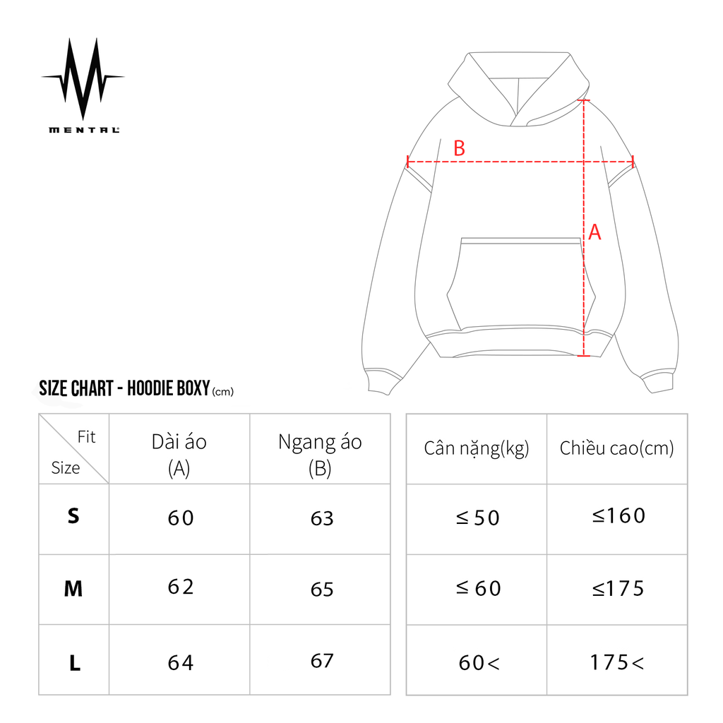 MENTAL EMBROIDERY WASH BOXY HOODIE