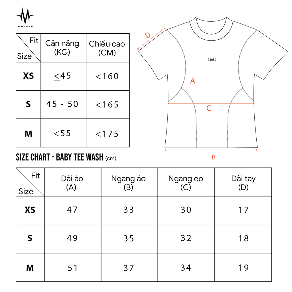 MENTAL EMBROIDERY WASH BABY T - SHIRT