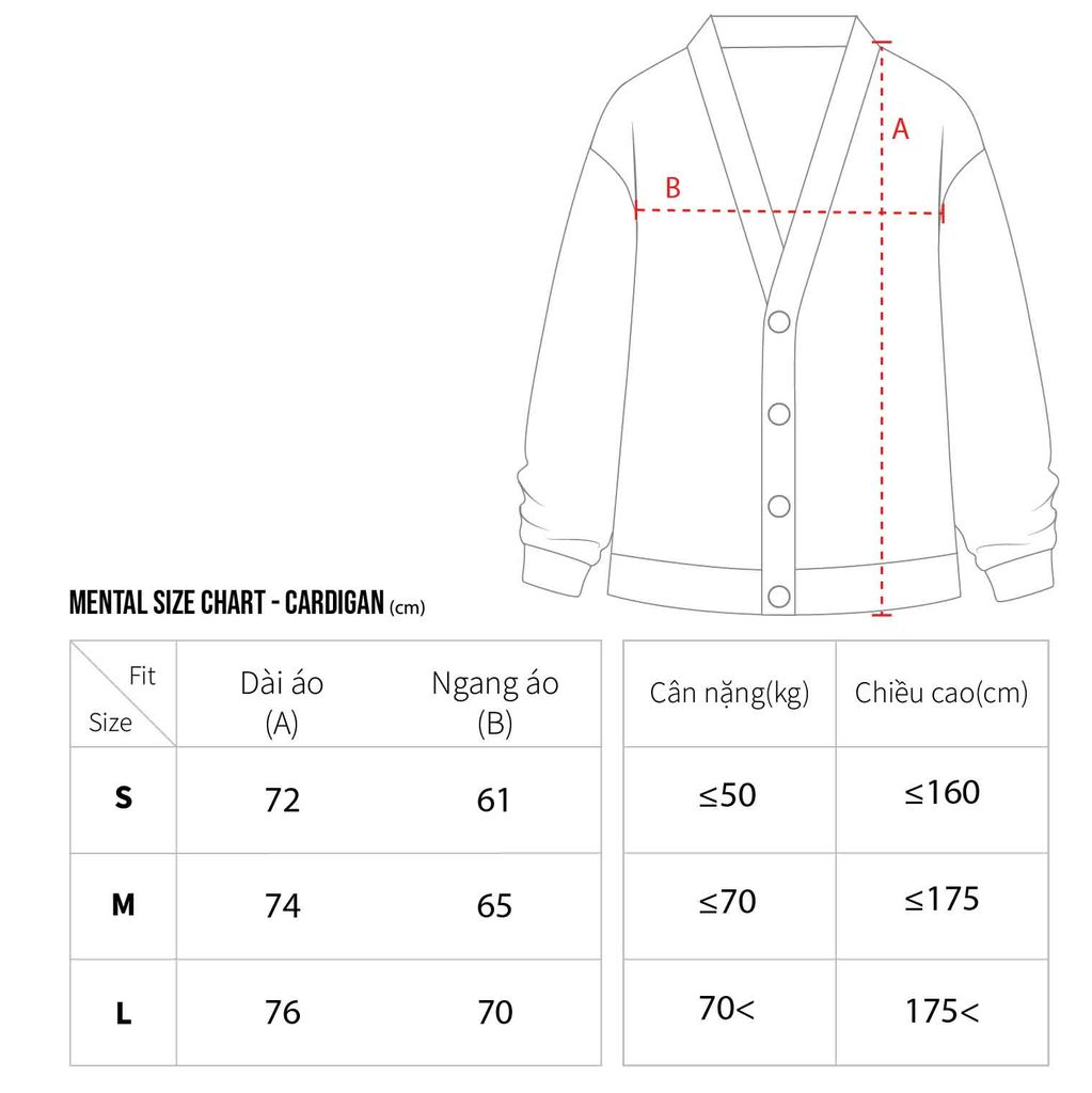 MENTAL MT MONOGRAM CARDIGAN