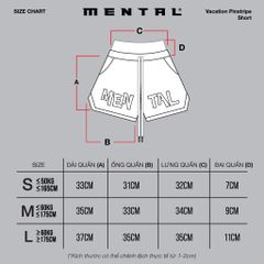 MENTAL VACATION PINSTRIPE SHORTS