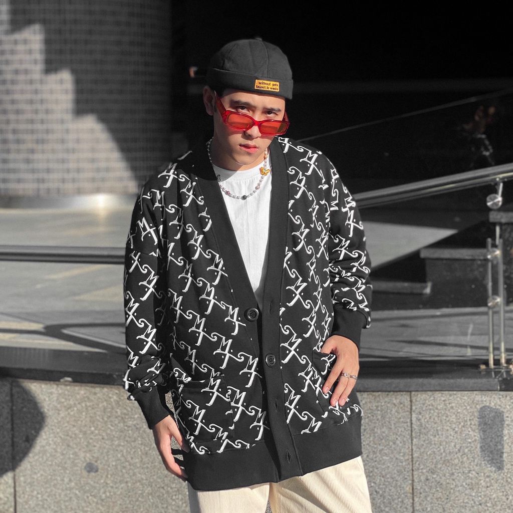 MENTAL MT MONOGRAM CARDIGAN