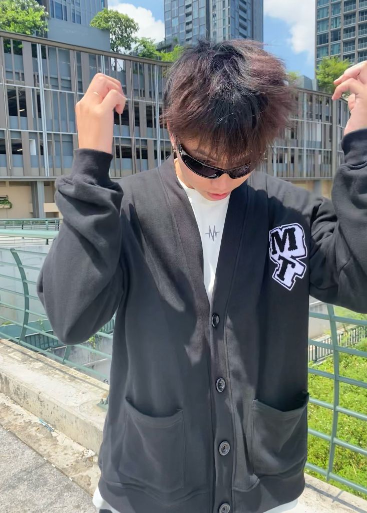 MENTAL MT CHENILLE PATCHES CARDIGAN