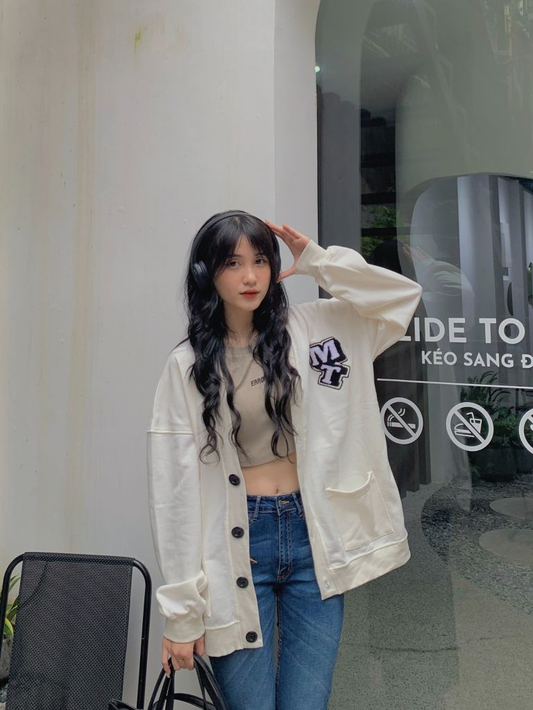 MENTAL MT CHENILLE PATCHES CARDIGAN