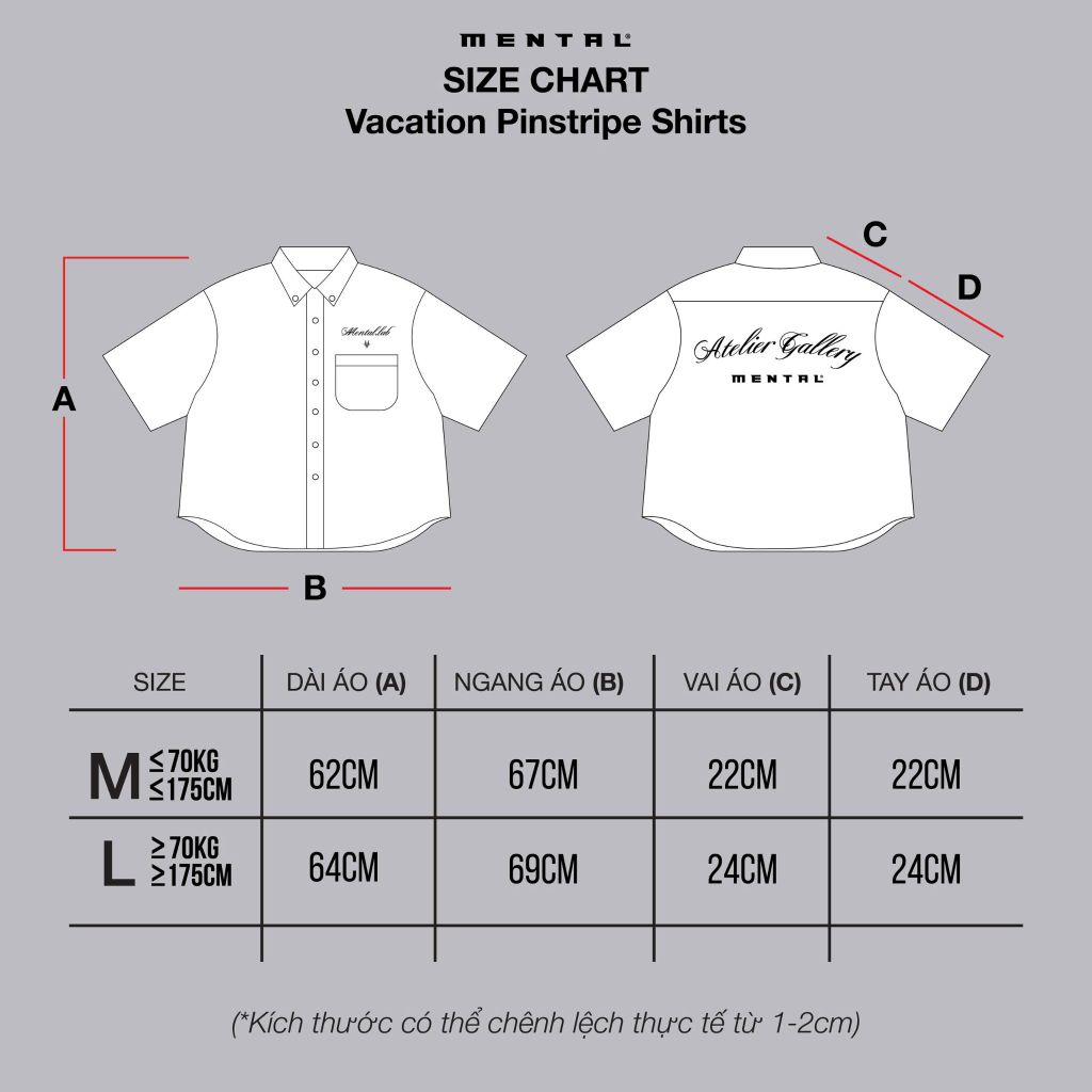 MENTAL VACATION PINSTRIPE SHIRT