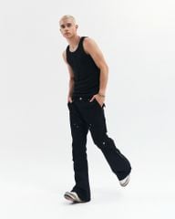 MENTAL FLARED ZIPPER CARGO PANTS