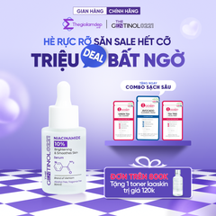 Serum trắng hồng da Niacinamide kiểm soát dầu, mụn, dưỡng trắng, giảm nếp nhăn, trẻ hóa làn da The Gentinol 0221 30ml