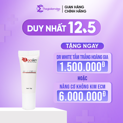 Kem ngăn mụn hỗ trợ kháng khuẩn, thúc đẩy cồi mụn ra bên ngoài và giúp dưỡng da trắng hồng Laaskin 10g