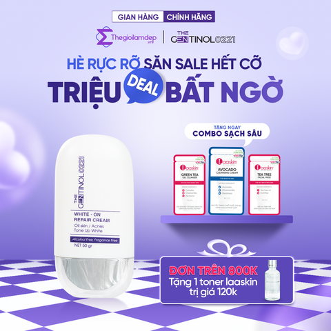 Kem WHITE ON REPAIR CREAM ( white-on repair cream) tái sinh tế bào, khôi phục sự cân bằng da The Gentinol 0221 50g