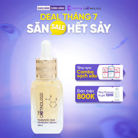Serum Hyaluronic Acid Perfection dưỡng ẩm, làm mờ vết thâm, hỗ trợ da căng bóng, mịn màng The Gentinol 0221 30ml