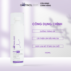 Tinh chất giúp trắng da, cải thiện làm đều màu da, loại bỏ tế bào chết, già cỗi AHA 7% The Gentinol 0221 100ml