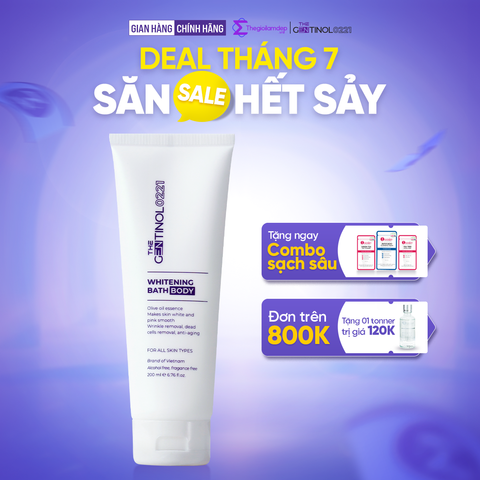 Kem ủ trắng da WHITENING BATH BODY loại bỏ tế bào chết  body The Gentinol 0221 200ml