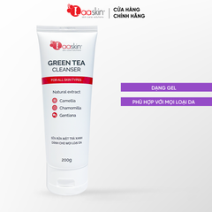 Sữa rửa mặt trà xanh GREEN TEA CLEANSER Laaskin làm sạch và cung cấp độ ẩm cho da 200g